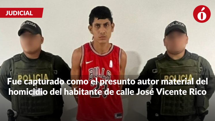 Lo capturaron minutos después del asesinato de un habitante de calle en el barrio Cumbres del Norte, de Cúcuta